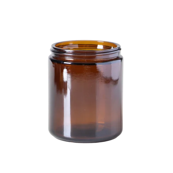 Amber Glass Apothecary Candle Jar (Without Lid)