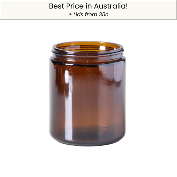 Amber Glass Apothecary Candle Jar (Without Lid)